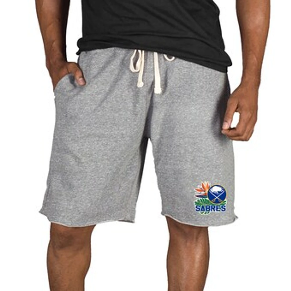 Men's Concepts Sport Gray Buffalo Sabres Mainstream Tri-Blend Shorts
