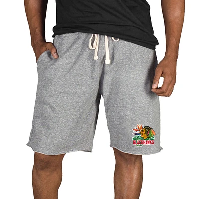 Men's Concepts Sport Gray Chicago Blackhawks Mainstream Tri-Blend Shorts