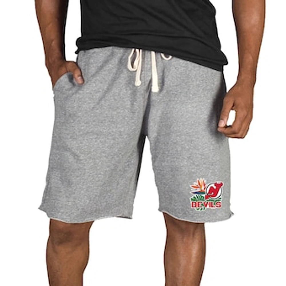 Men's Concepts Sport Gray New Jersey Devils Mainstream Tri-Blend Shorts