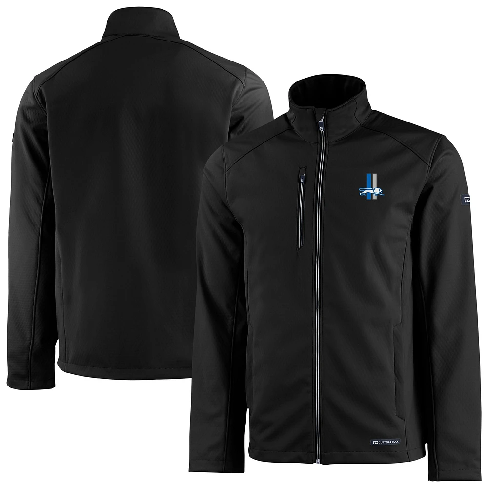 Men's Cutter & Buck Detroit Lions Evoke Eco Softshell Recycled Full-Zip Jacket
