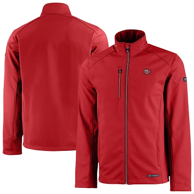 Men's Cutter & Buck San Francisco 49ers Evoke Eco Softshell Recycled Full-Zip Jacket
