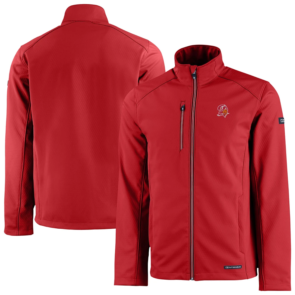 Men's Cutter & Buck Tampa Bay Buccaneers Evoke Eco Softshell Recycled Full-Zip Jacket