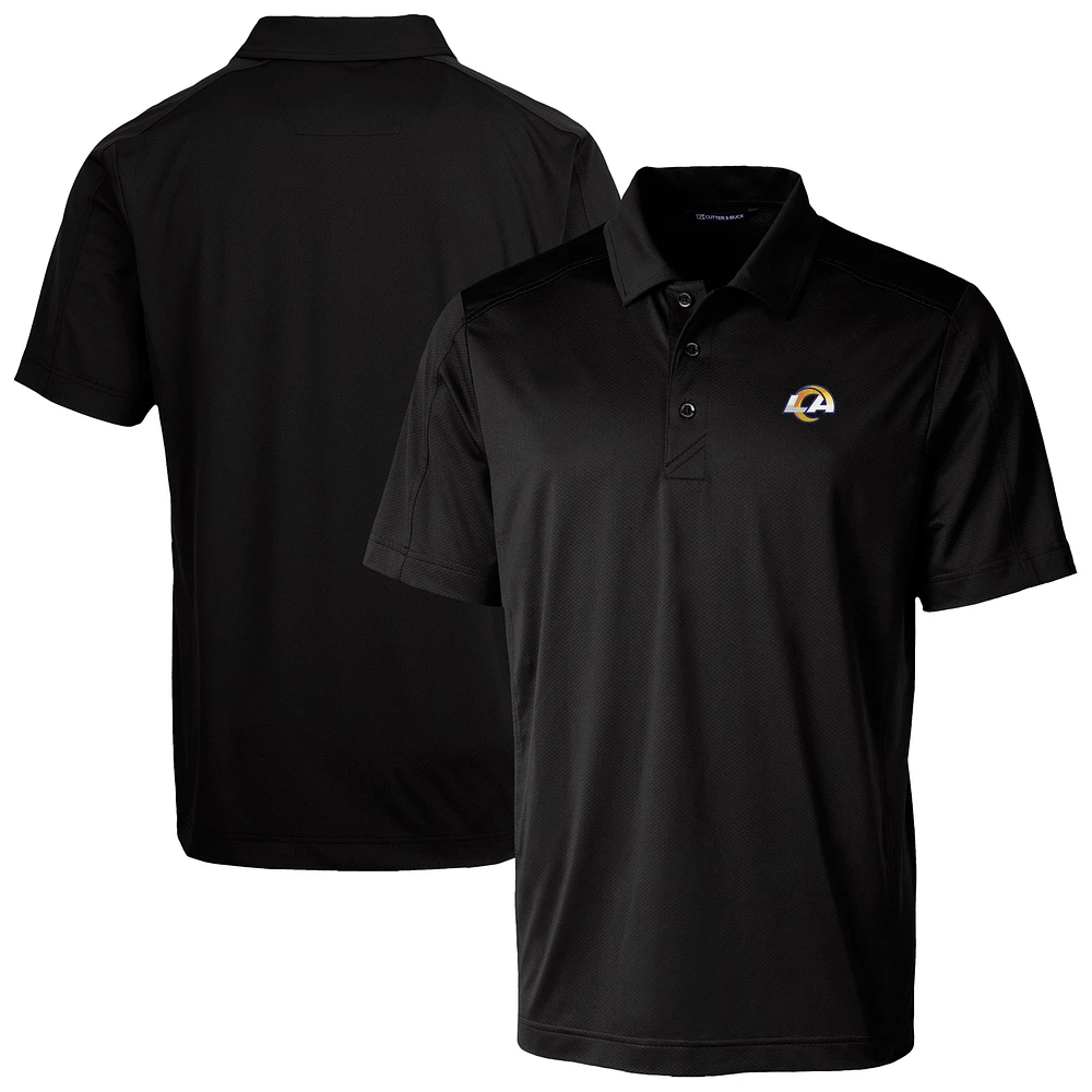 Men's Cutter & Buck Black Los Angeles Rams Prospect Eco DryTec Polo
