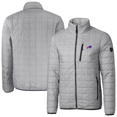 Men's Cutter & Buck Gray Buffalo Bills Rainier PrimaLoft Eco Insulated Full-Zip Puffer Jacket