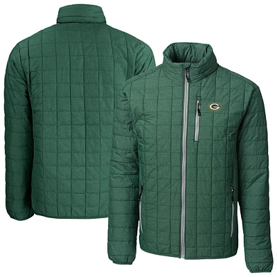 Men's Cutter & Buck Hunter Green Bay Packers Rainier PrimaLoft Eco Insulated Full-Zip Puffer Jacket