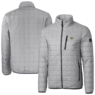 Men's Cutter & Buck Green Bay Packers Rainier PrimaLoft Eco Insulated Full-Zip Puffer Jacket