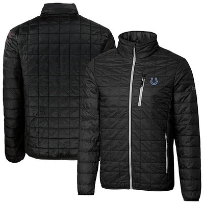 Men's Cutter & Buck Black Indianapolis Colts Rainier PrimaLoft Eco Insulated Full-Zip Puffer Jacket