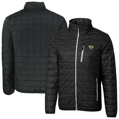 Men's Cutter & Buck Black Jacksonville Jaguars Rainier PrimaLoft Eco Insulated Full-Zip Puffer Jacket