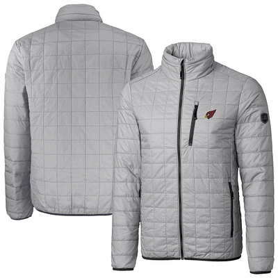 Men's Cutter & Buck Gray Arizona Cardinals Rainier PrimaLoft Eco Insulated Full-Zip Puffer Jacket