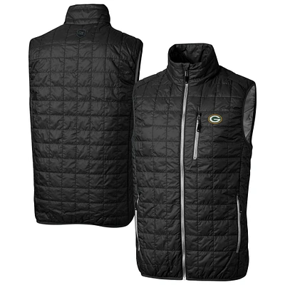 Men's Cutter & Buck Green Bay Packers Rainier PrimaLoft Eco Insulated Full-Zip Puffer Vest