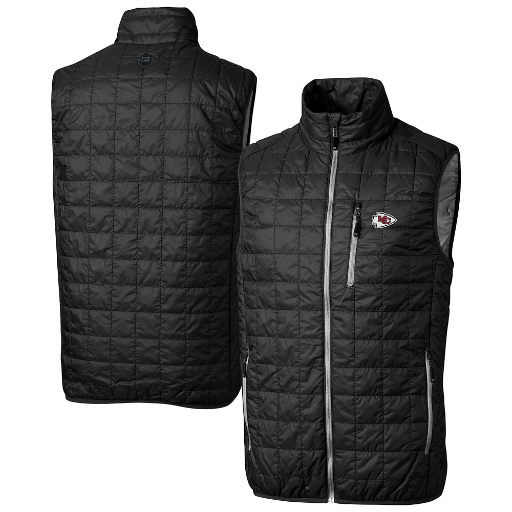Men's Cutter & Buck Kansas City Chiefs Rainier PrimaLoft Eco Insulated Full-Zip Puffer Vest
