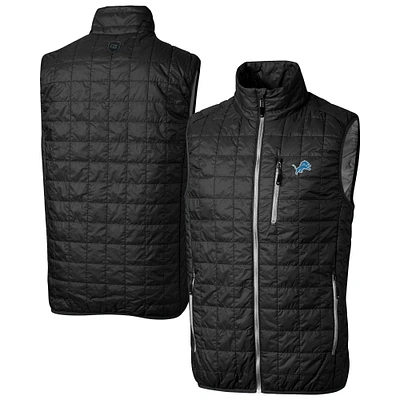 Men's Cutter & Buck Detroit Lions Rainier PrimaLoft Eco Insulated Full-Zip Puffer Vest