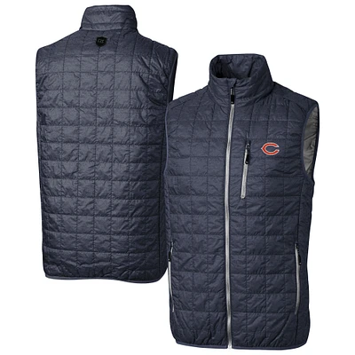 Men's Cutter & Buck Gray Chicago Bears Rainier PrimaLoft Eco Insulated Full-Zip Puffer Vest