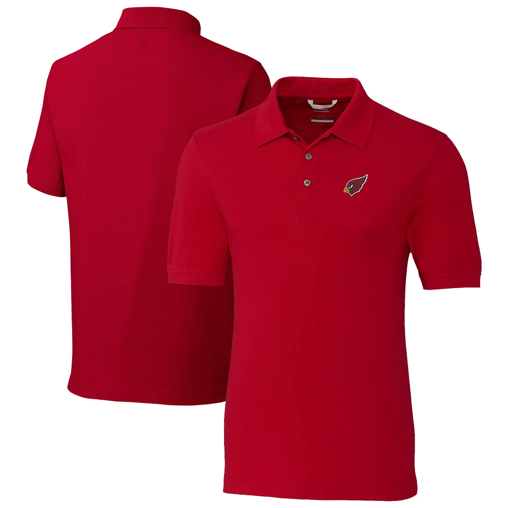 Men's Cutter & Buck Red Arizona Cardinals Advantage Eco Pique DryTec Tri-Blend Polo