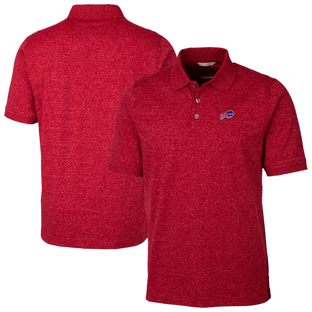 Men's Cutter & Buck Buffalo Bills Big Tall Advantage Tri-Blend Space Dye Polo