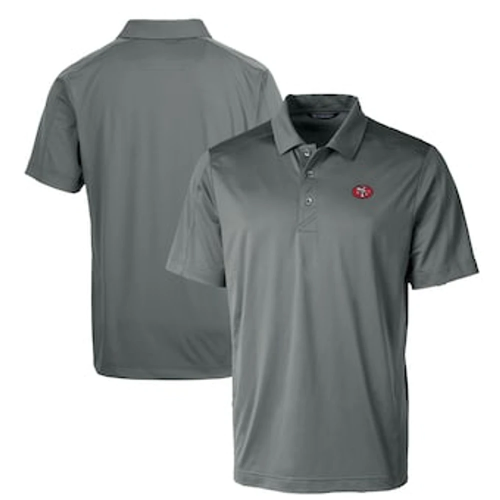 Men's Cutter & Buck Gray San Francisco 49ers Big Tall Prospect Eco Textured Stretch Recycled Polo