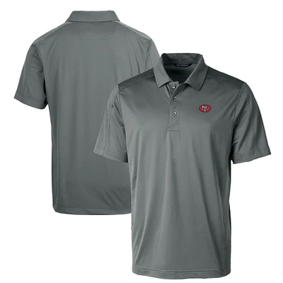Men's Cutter & Buck Gray San Francisco 49ers Big Tall Prospect Eco Textured Stretch Recycled Polo