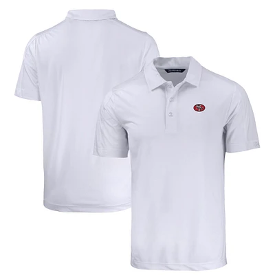 Men's Cutter & Buck White San Francisco 49ers Big Tall Prospect Eco Textured Stretch Recycled Polo