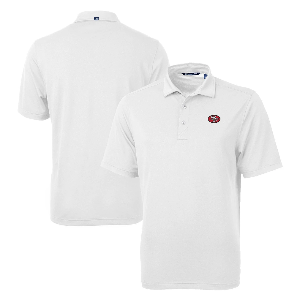 Men's Cutter & Buck White San Francisco 49ers Big Tall Virtue Eco Pique Recycled Polo