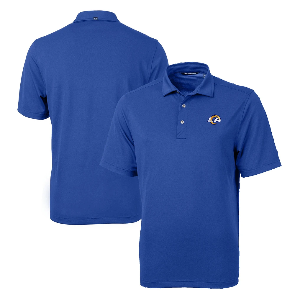 Men's Cutter & Buck Royal Los Angeles Rams Big Tall Virtue Eco Pique Recycled Polo