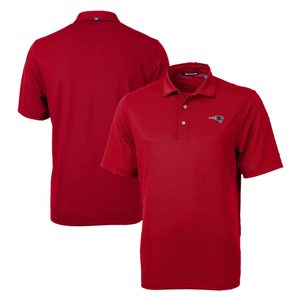 Men's Cutter & Buck Red New England Patriots Big Tall Virtue Eco Pique Recycled Polo
