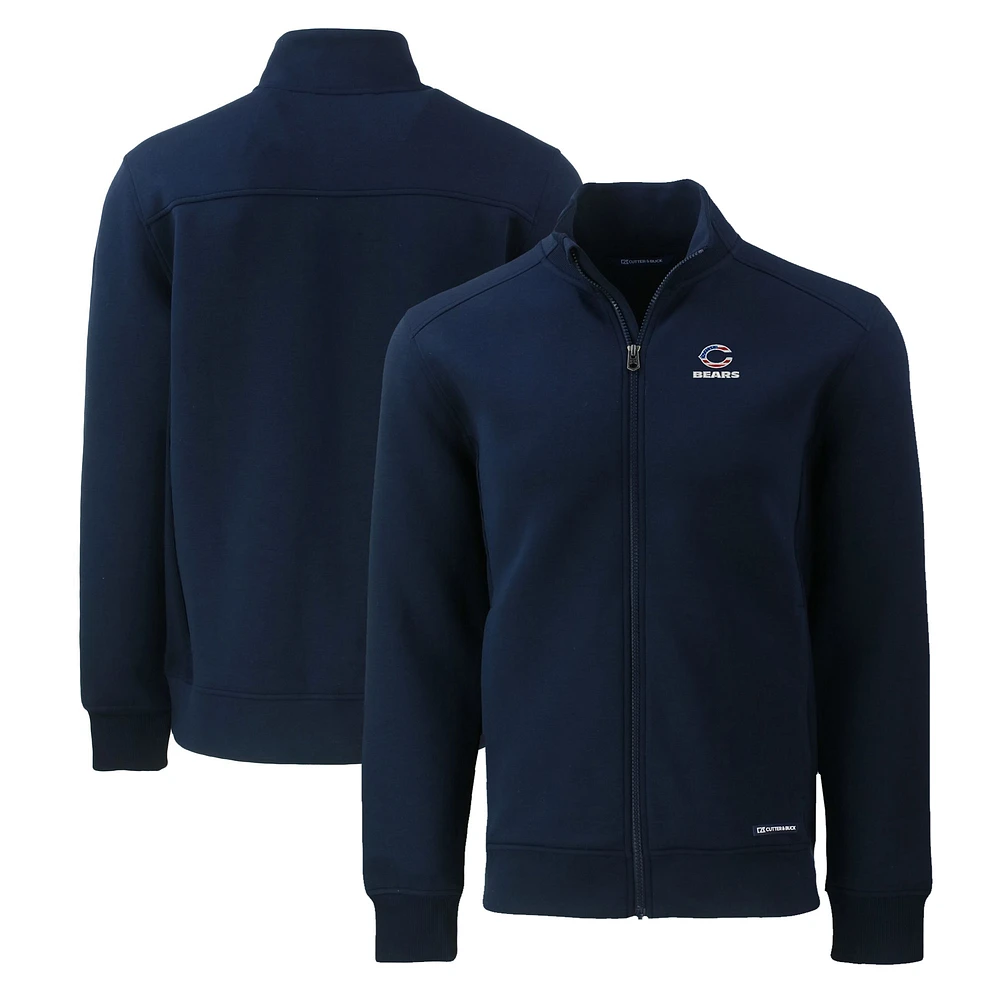 Men's Cutter & Buck Navy Chicago Bears Big Tall Americana Roam Eco Recycled Full-Zip Jacket