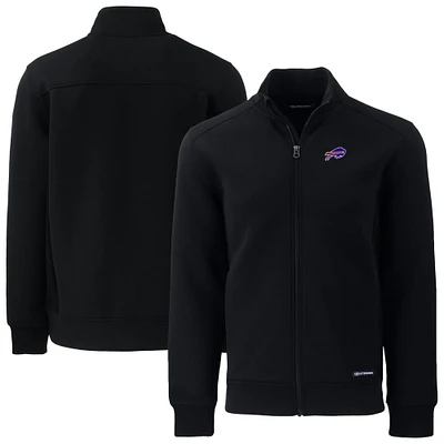 Men's Cutter & Buck Black Buffalo Bills Big Tall Roam Eco Recycled Full-Zip Jacket