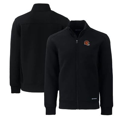 Men's Cutter & Buck Black Cincinnati Bengals Big Tall Roam Eco Recycled Full-Zip Jacket