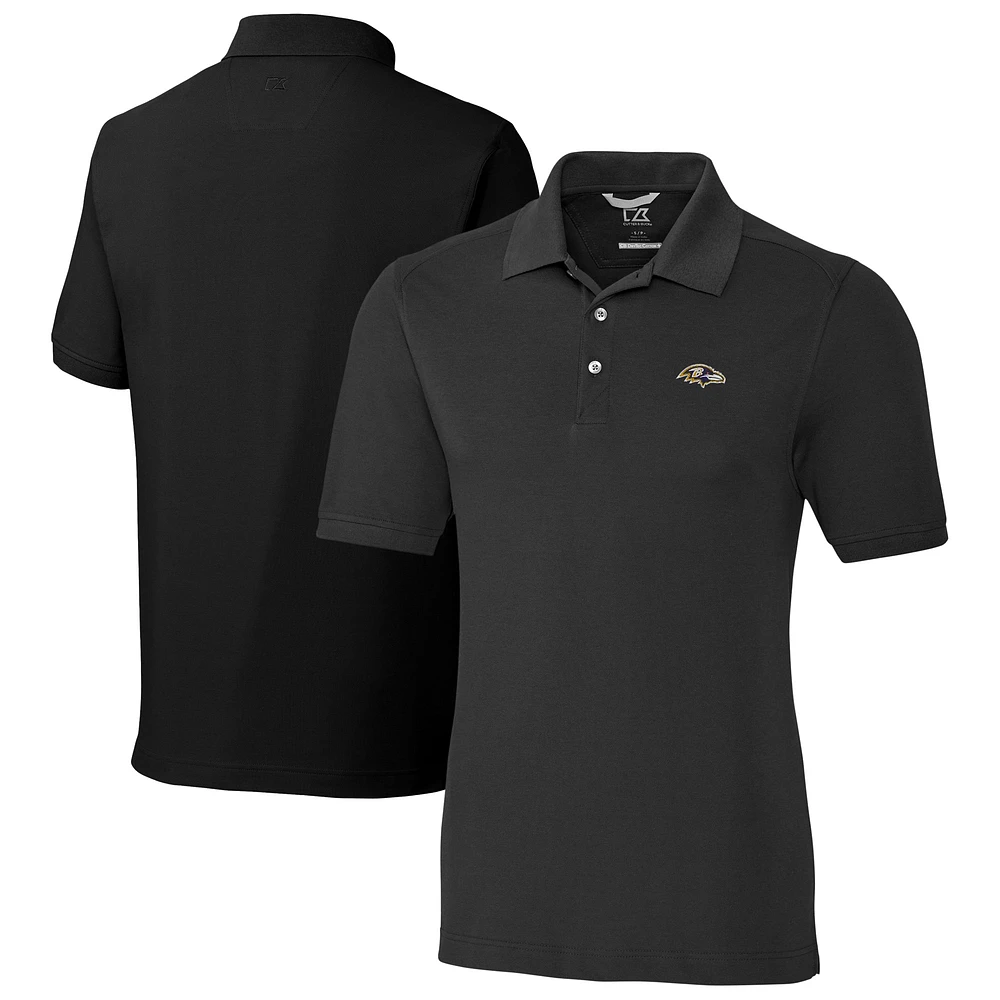 Men's Cutter & Buck Baltimore Ravens Big Tall Advantage Eco Pique DryTec Tri-Blend Polo