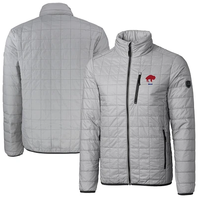 Men's Cutter & Buck Gray Buffalo Bills Big Tall Rainier PrimaLoft Eco Insulated Full-Zip Puffer Jacket