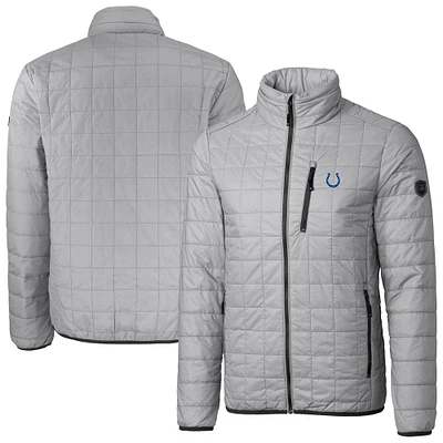 Men's Cutter & Buck Indianapolis Colts Big Tall Rainier PrimaLoft Eco Insulated Full-Zip Hoodie Puffer Jacket