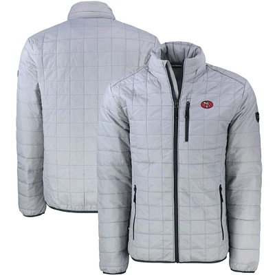 Men's Cutter & Buck Gray San Francisco 49ers Big Tall Rainier PrimaLoft Eco Insulated Full-Zip Puffer Jacket