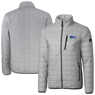 Men's Cutter & Buck Gray Seattle Seahawks Big Tall Rainier PrimaLoft Eco Insulated Full-Zip Puffer Jacket