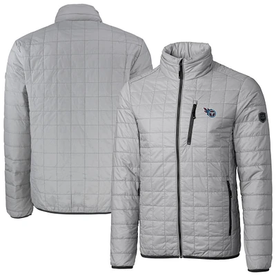 Men's Cutter & Buck Gray Tennessee Titans Big Tall Rainier PrimaLoft Eco Insulated Full-Zip Puffer Jacket