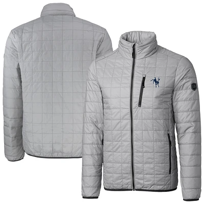 Men's Cutter & Buck Gray Indianapolis Colts Big Tall Rainier PrimaLoft Eco Insulated Full-Zip Puffer Jacket