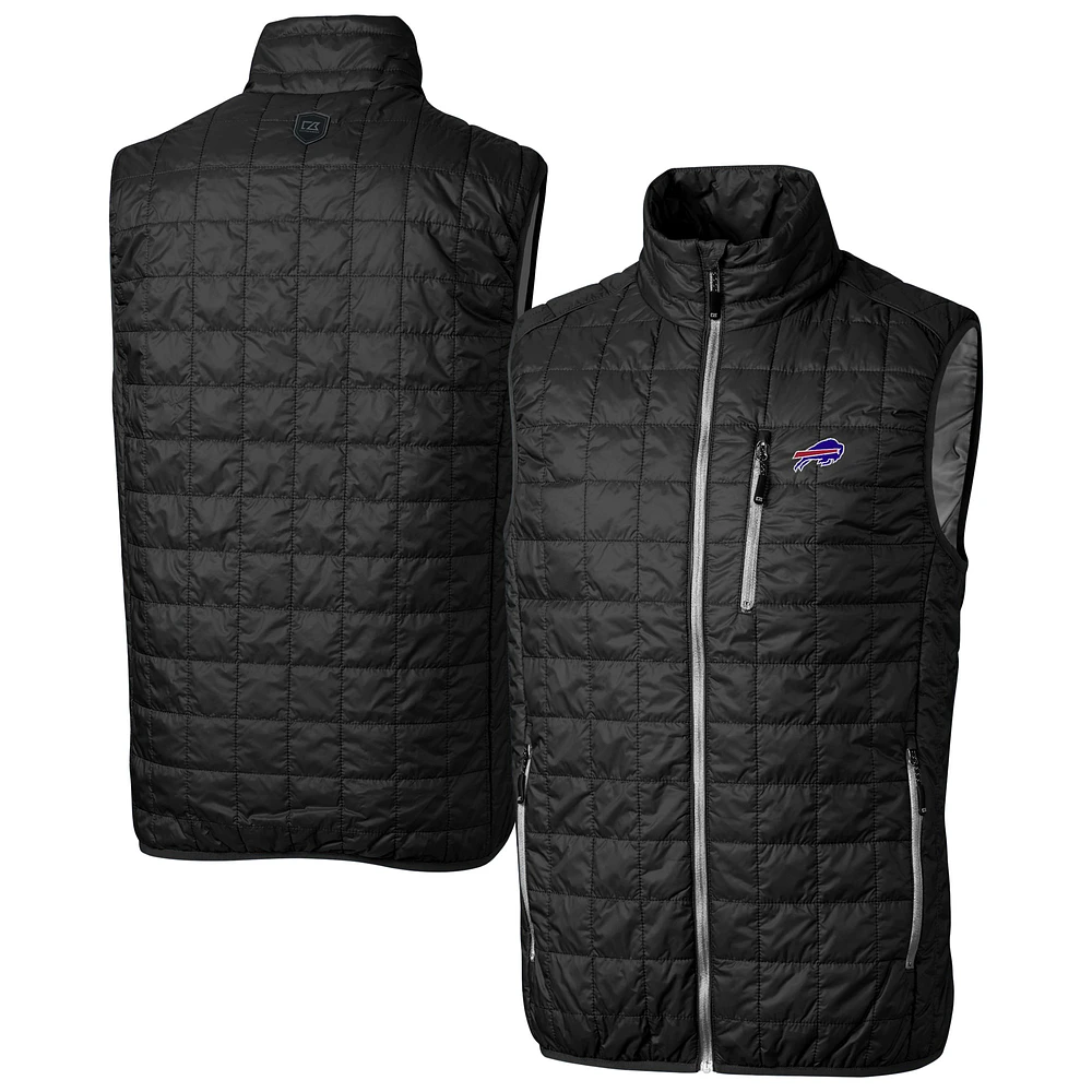 Men's Cutter & Buck Buffalo Bills Big Tall Rainier PrimaLoft Eco Insulated Full-Zip Puffer Vest