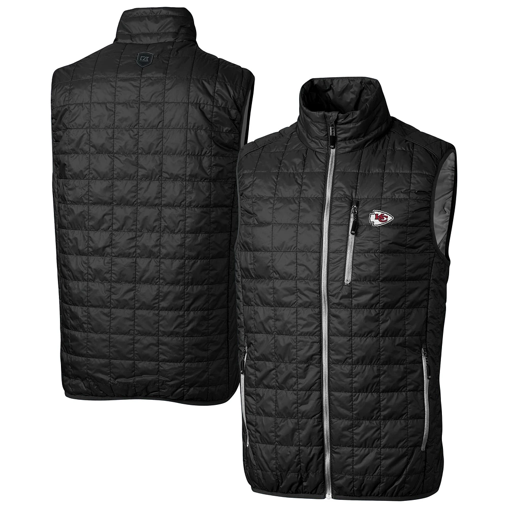 Men's Cutter & Buck Kansas City Chiefs Big Tall Rainier PrimaLoft Eco Insulated Full-Zip Puffer Vest