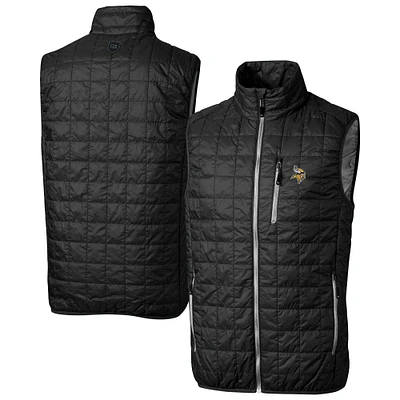 Men's Cutter & Buck Minnesota Vikings Big Tall Rainier PrimaLoft Eco Insulated Full-Zip Puffer Vest