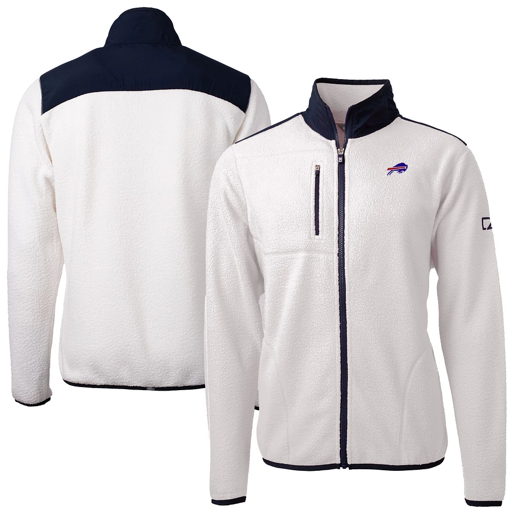 Men's Cutter & Buck Oatmeal Buffalo Bills Big Tall Cascade Eco Sherpa Fleece Full-Zip Jacket