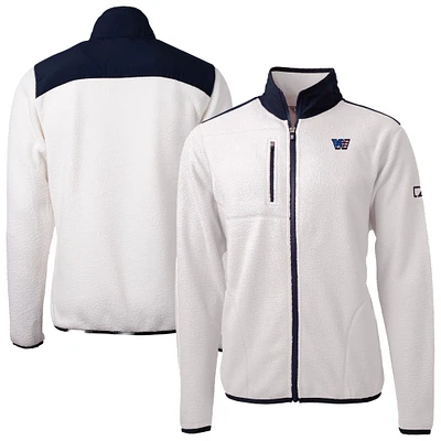 Men's Cutter & Buck Oatmeal Washington Commanders Big Tall Americana Cascade Eco Sherpa Fleece Full-Zip Jacket