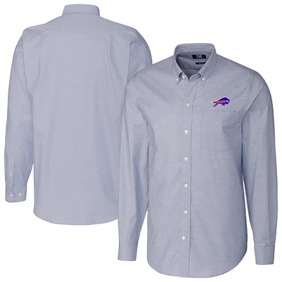 Men's Cutter & Buck Light Blue Buffalo Bills Stretch Oxford Big Tall Long Sleeve Dress Shirt