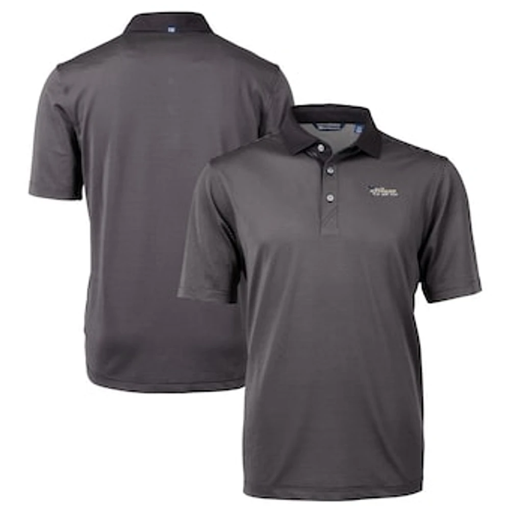 Men's Cutter & Buck New York Titans Big Tall Gridiron Classics Virtue Eco Pique Micro Stripe DryTec Tri-Blend Recycled Polo