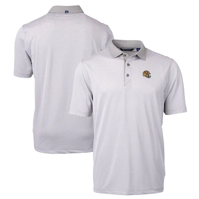 Men's Cutter & Buck Gray San Francisco 49ers Big Tall Virtue Eco Pique Micro Stripe Recycled Polo