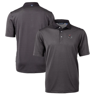 Men's Cutter & Buck Black Tampa Bay Buccaneers Big Tall Virtue Eco Pique Micro Stripe Recycled Polo