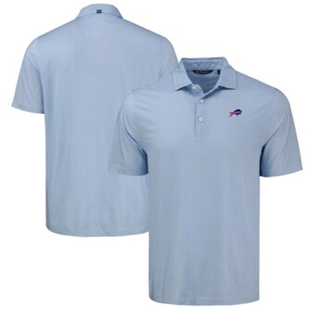 Men's Cutter & Buck Royal Buffalo Bills Pike Eco Diamond Dot Print Polo
