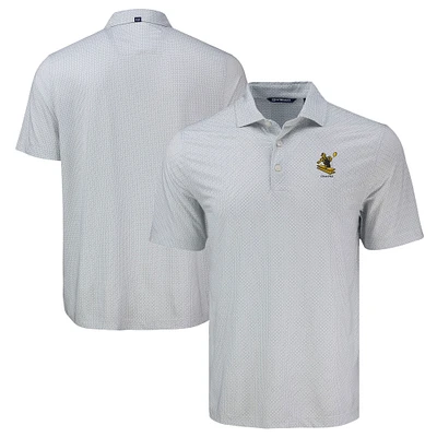 Men's Cutter & Buck Gray Pittsburgh Steelers Pike Eco Diamond Dot Print Polo