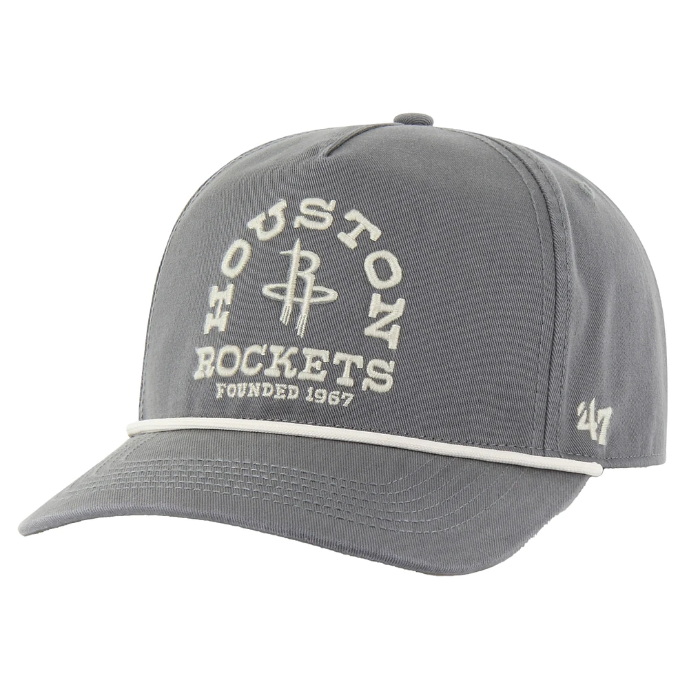 Men's '47 Charcoal Houston Rockets Canyon Ranchero Hitch Adjustable Hat
