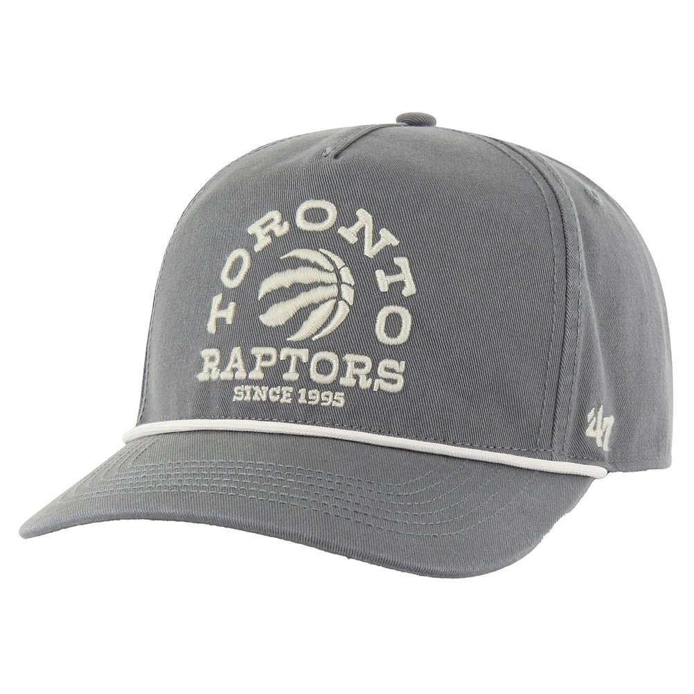 Men's '47 Charcoal Toronto Raptors Canyon Ranchero Hitch Adjustable Hat