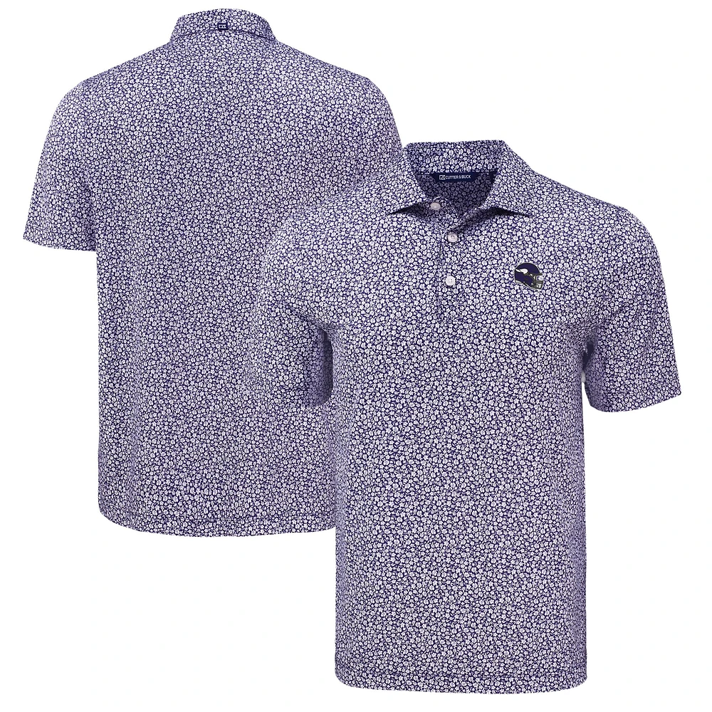 Men's Cutter & Buck Minnesota Vikings Pike Eco Flora Print Polo