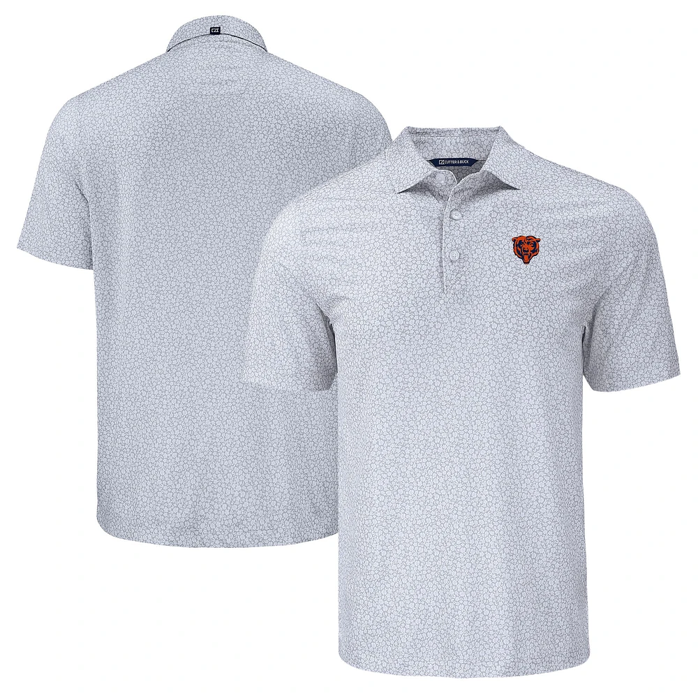 Men's Cutter & Buck Chicago Bears Pike Eco Flora Print Polo